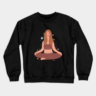 Yoga and meditation practice Crewneck Sweatshirt